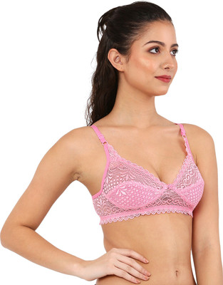 Kiwara Decent net BRA Women Full Coverage Non Padded Bra(Pink)