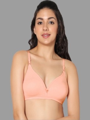 Eden EDENBRA1 Women T-Shirt Non Padded Bra(Orange)