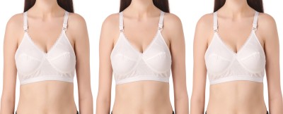 HARI KRUSHNA FASHION Non Padded Women Full Coverage Non Padded Bra(White)