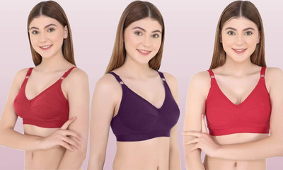 DreamBe Women Full Coverage Non Padded Bra(Multicolor)