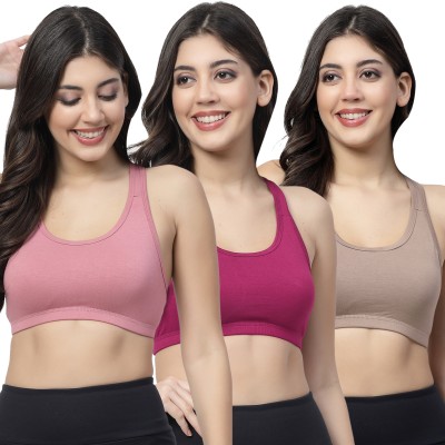 Docare Women Full Coverage Non Padded Bra(Purple, Pink, Brown)