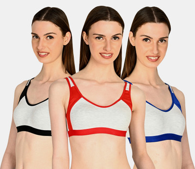 Lady One Women Sports Non Padded Bra(Multicolor)