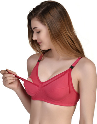 FASALVI PREMIUM Women Maternity/Nursing Non Padded Bra(Pink)