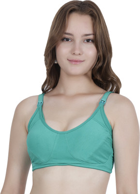 Curves & Couture Feeding Bra/Nursing Bra, Maternity Bra Women Everyday Non Padded Bra(Green)