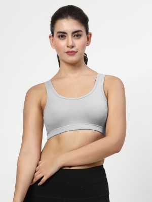 LILY StropsYttak Double Layered Women Sports Non Padded Bra(Grey)