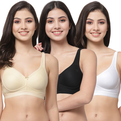 COLLEGE GIRL CG1215 Women Minimizer Lightly Padded Bra(Beige, Black, White)