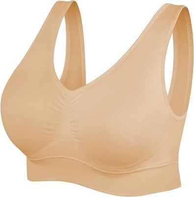 atox Women Sports Lightly Padded Bra(Beige)