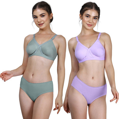CARLTON LONDON Women Everyday Non Padded Bra(Green, Purple)