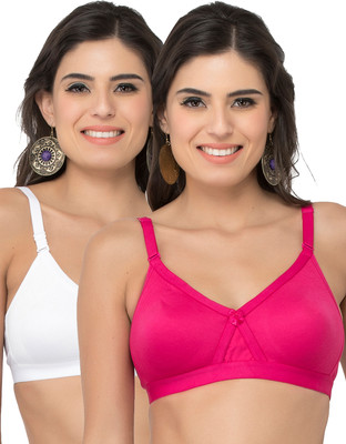 COLLEGE GIRL CG1304 Women Minimizer Lightly Padded Bra(Pink, White)