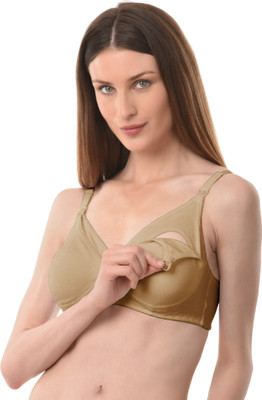 Vanila Women Maternity/Nursing Non Padded Bra(Beige)