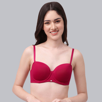 SOIE Women Balconette Lightly Padded Bra(Pink)