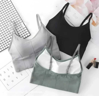 lgr Pack of 3 Women Sports Lightly Padded Bra Women Everyday Lightly Padded Bra(Multicolor)