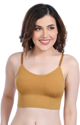 VHWORLD Women Cami Bra Lightly Padded Bra(Yellow)