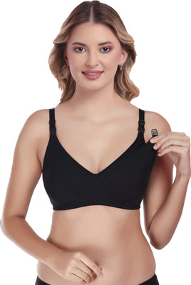 Shelly Women’s Full Coverage Lightly Padded Seamless Bra Women Everyday Lightly Padded Bra(Black)