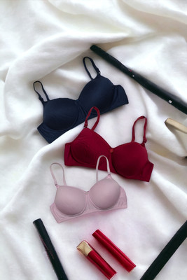 Prizana Women Push-up Lightly Padded Bra(Multicolor)
