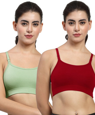 LILY stropsazilMino Women Sports Non Padded Bra(Maroon, Green)