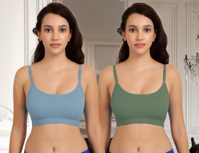 aamarsh C_Goma Bra Women Minimizer Non Padded Bra(Blue, Green)