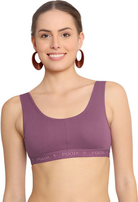 POOJA RAGENEE Sprots bra With removable pads Women Sports Lightly Padded Bra(Purple)