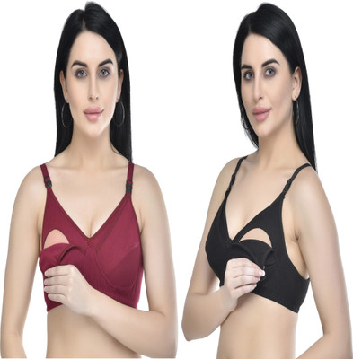 FASALVI MATERNITY BRA Women Maternity/Nursing Non Padded Bra(Multicolor)