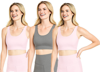 MEEMBOOLI Girls Sports Non Padded Bra(Multicolor)