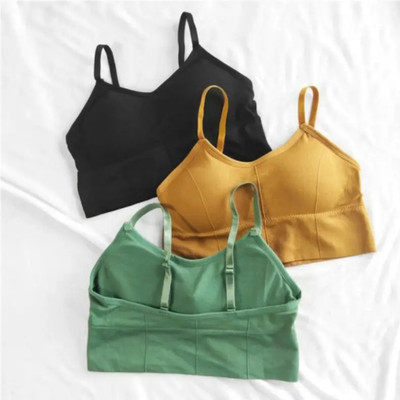 AMORIA 682 Women Lightly Padded Bra, Slip-on Comfortable Sports Bra Women Full Coverage Lightly Padded Bra(Black)