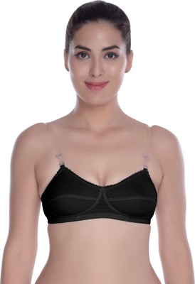 Vraver Women Plunge Lightly Padded Bra(Black)