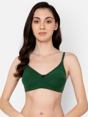 Clovia Women Full Coverage Non Padded Bra(Green)