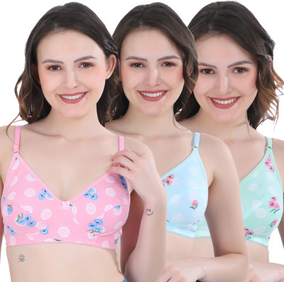 Docare Proliet Women Minimizer Non Padded Bra(Blue, Pink, Green)