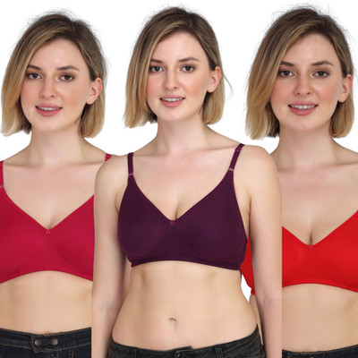 Aimly Women T-Shirt Non Padded Bra(Multicolor)
