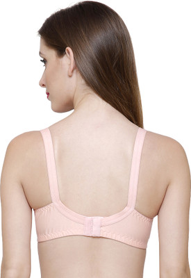 ZIVOK Full Coverage Net Bra Women Full Coverage Lightly Padded Bra(Pink, Beige)