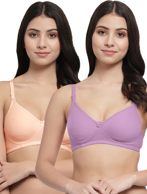 Docare Women T-Shirt Lightly Padded Bra(Purple, Orange)