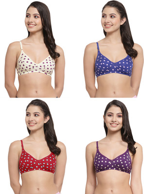 Docare YummyMino Women Everyday Non Padded Bra(Blue, Yellow, Purple, Red)