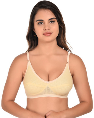 datesbellbelly Women Full Coverage Non Padded Bra(Gold)