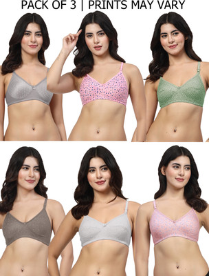 LILY MixPrintMino Women Everyday Non Padded Bra(Multicolor)