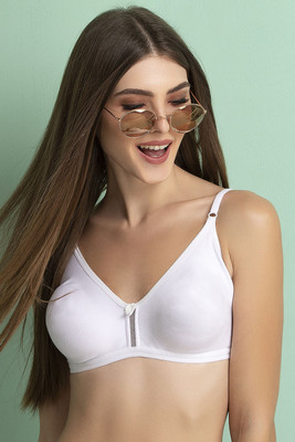 Clovia Women T-Shirt Non Padded Bra(White)