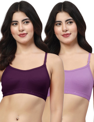 LILY 3321Mino Women Sports Non Padded Bra(Purple, Purple)
