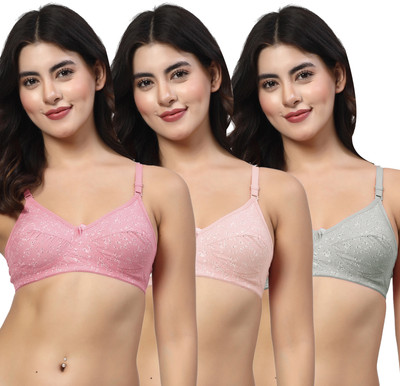 LILY imhsar Women Everyday Non Padded Bra(Purple, Pink, Grey)