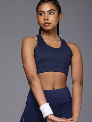 HRX by Hrithik Roshan Women Sports Lightly Padded Bra(Dark Blue)
