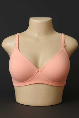 NSALIZA Women Everyday Lightly Padded Bra(Pink)