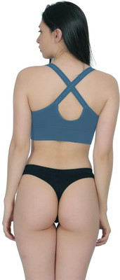 LUISSA Women Full Coverage Lightly Padded Bra(Blue)