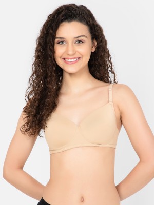 Clovia Women T-Shirt Lightly Padded Bra(Beige)