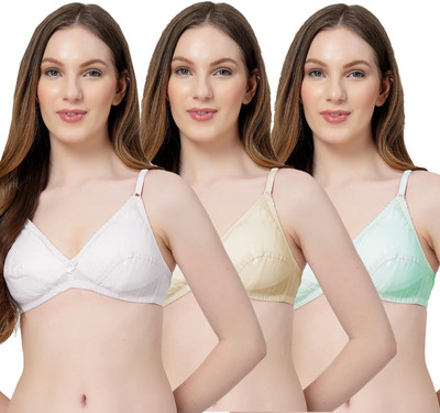 LILY anwahb Women Everyday Non Padded Bra(White, Beige, Green)