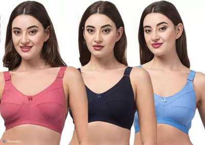 ROVERSOLE Women T-Shirt Non Padded Bra(Multicolor)