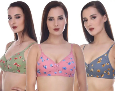 Stockton Women T-Shirt Lightly Padded Bra(Multicolor)