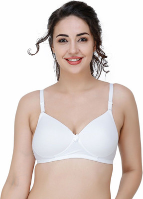 COLLEGE GIRL Women Everyday Lightly Padded Bra(White)