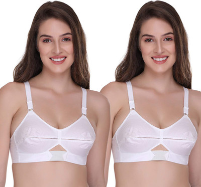 afifa PURE COTTON FITTING BRA Women Everyday Non Padded Bra(White)