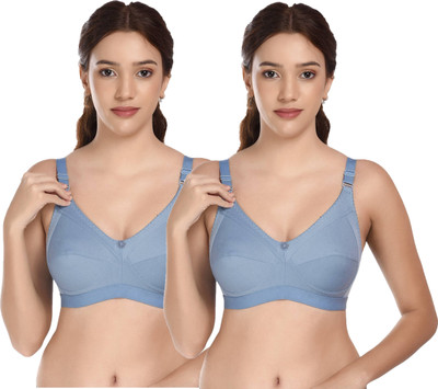 Auletics Women Full Coverage Non Padded Bra(Light Blue)