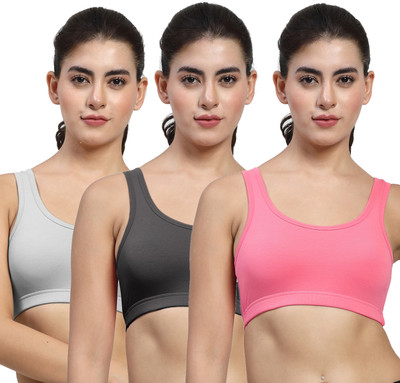 LILY stropsyttakMino Women Sports Non Padded Bra(Pink, Black, Grey)