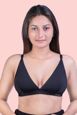 AMOUR SECRET Women Bralette Non Padded Bra(Black)