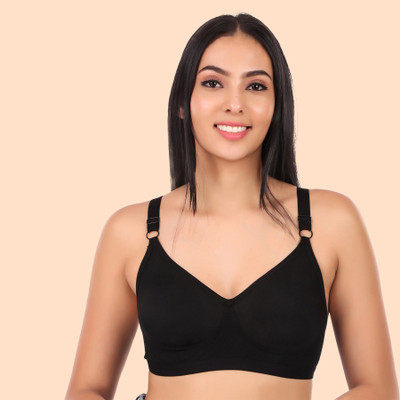 Clothonics YOHANI Women T-Shirt Non Padded Bra(Black)